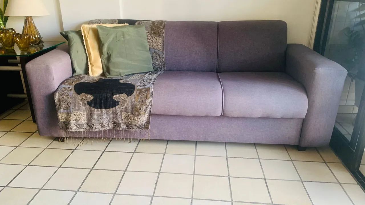 Sofá de linho com 3 lugares - Foto 2