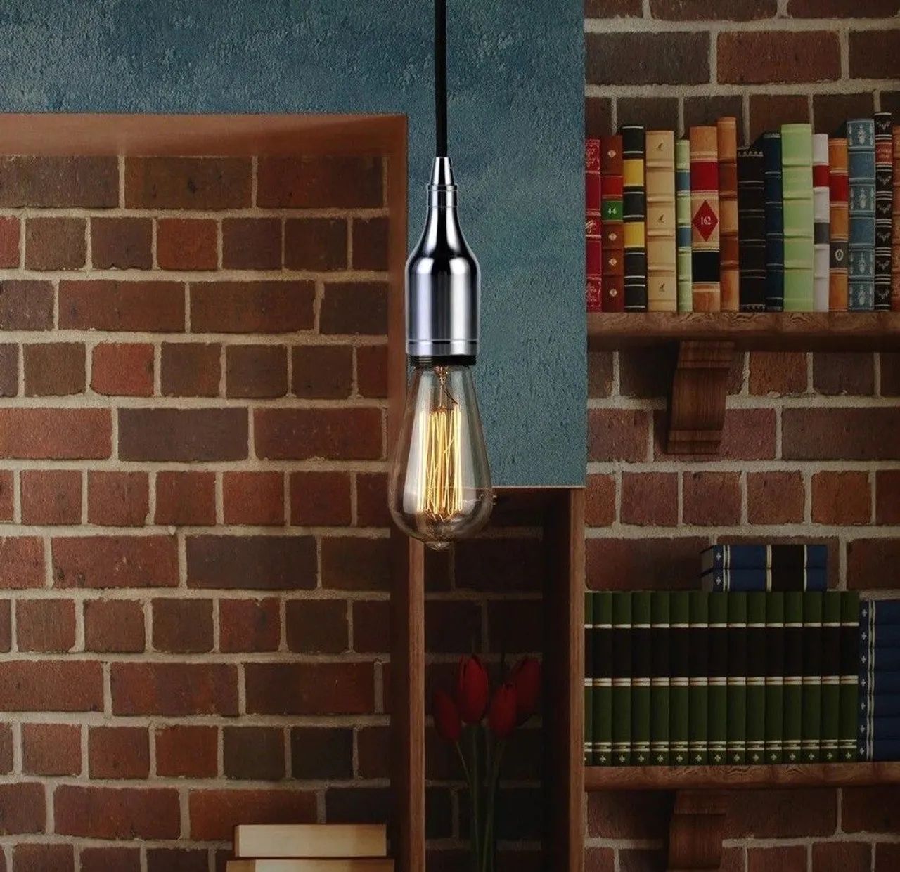 2 Pendentes simples retrô preto pérola - Foto 3