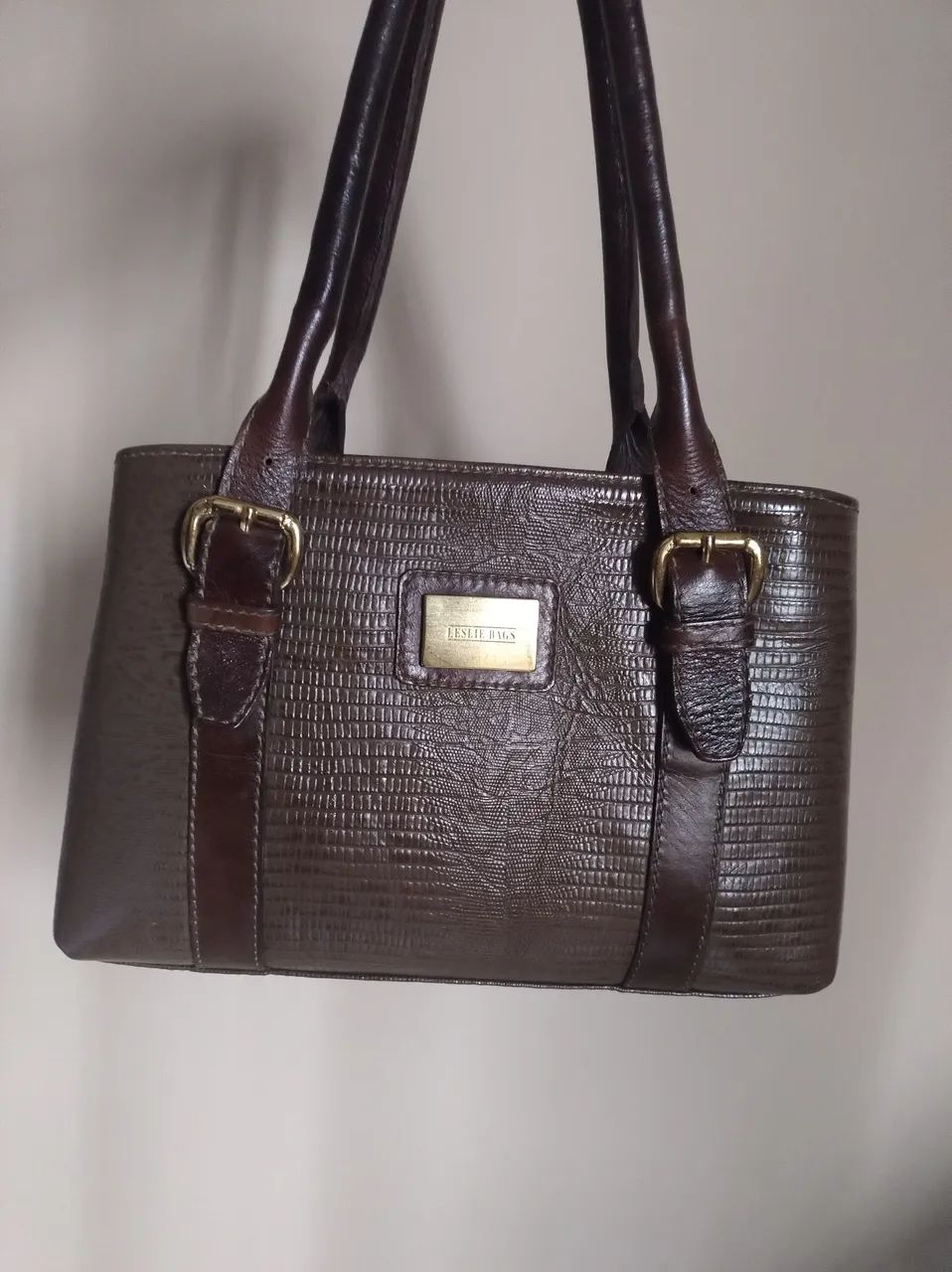 Bolsa de Ombro Marrom Leslie Bags