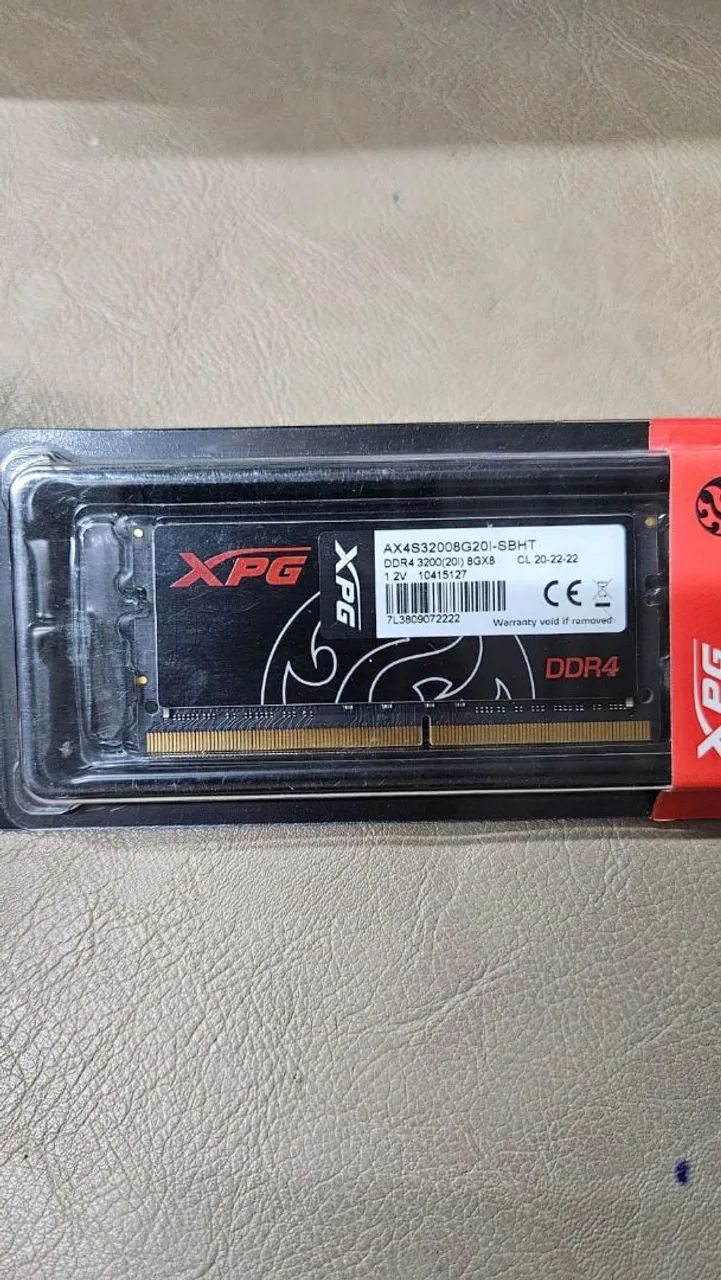  2 XPG DDR4 8GB 3200MHz Notebook RAM Memory Each64374419345923121