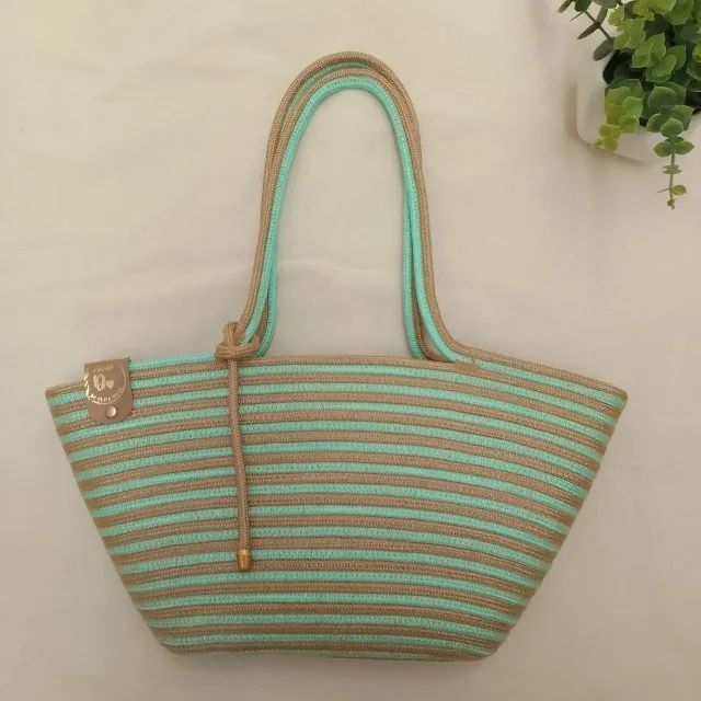 Bolsa de praia em corda naútica - Foto 2