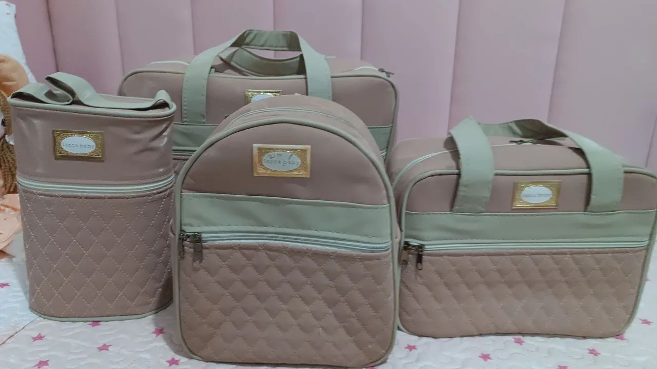 Kit de bolsas maternidade elegante e completo - Foto 4