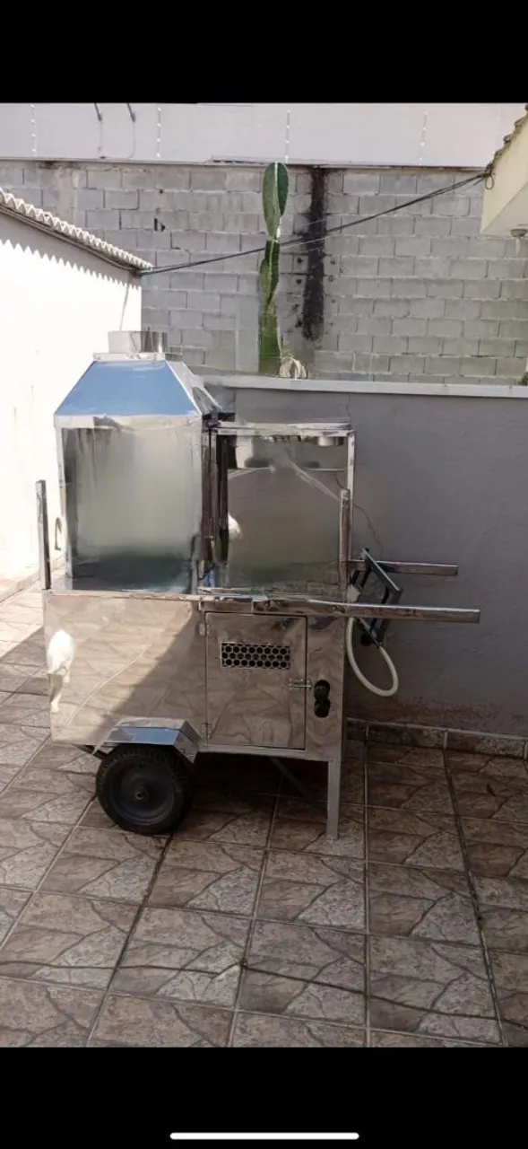 Carrinho de Churrasco e cachorro quente em Aço Inox