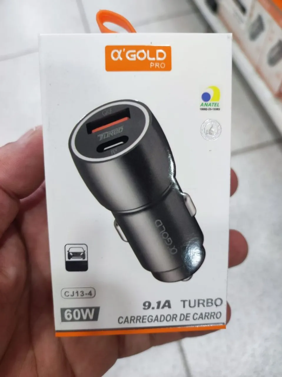 Carregador de carro 9.1A Turbo 60W - Acelere suas recargas!