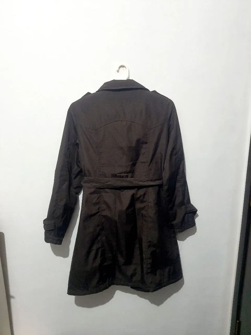 Casaco Trench Coat Marrom  - Foto 5