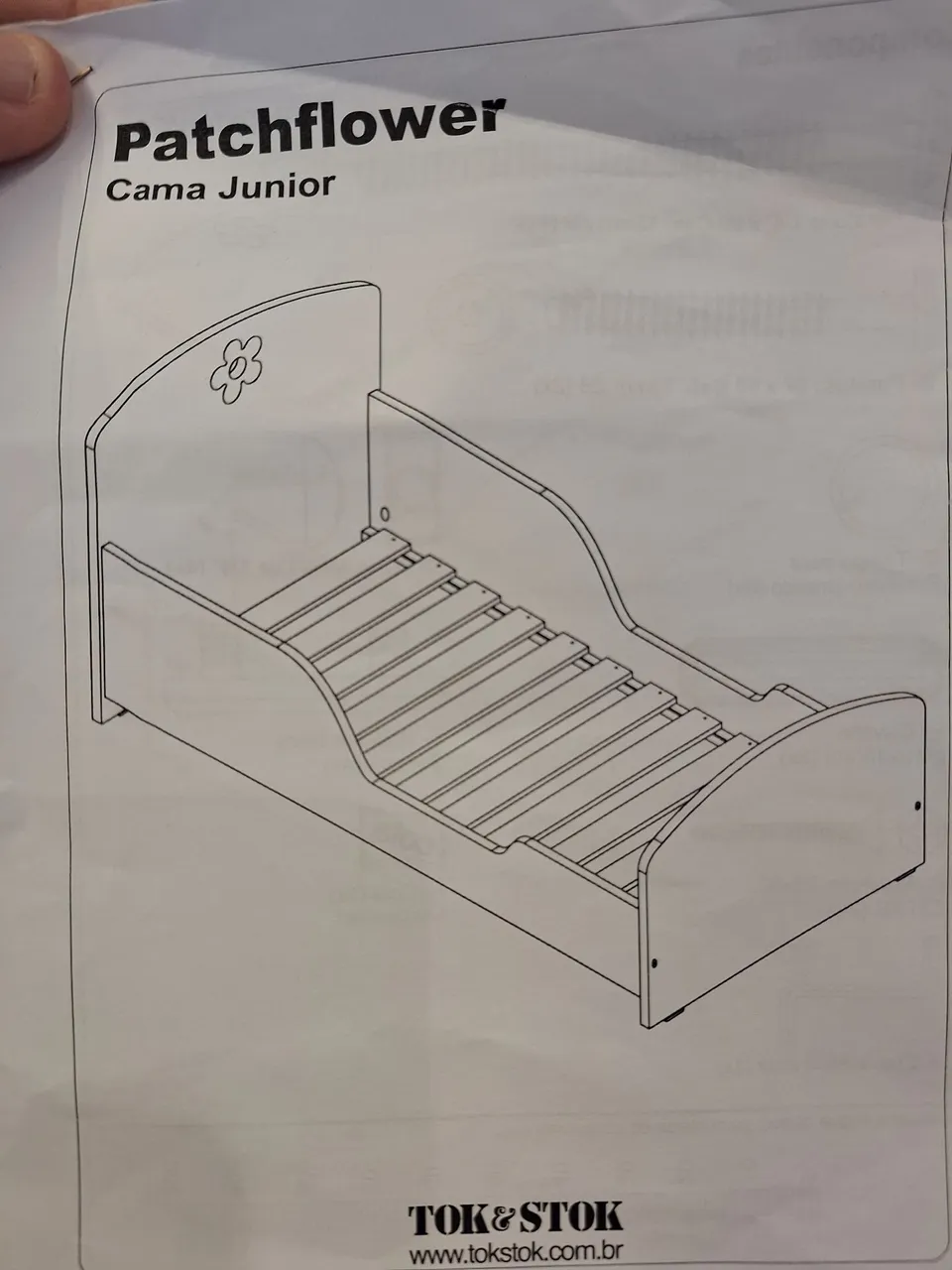 Cama c/ Colchão Junior Patchflower Tok&Stok