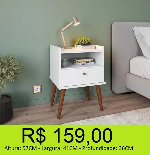 Mesa de cabeceira 1 Gaveta Design acolhedor  - Foto 3
