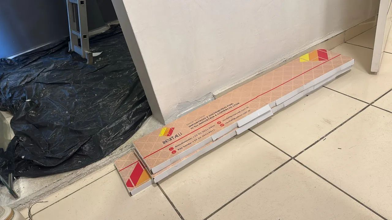 Piso Laminado Cinza - Novo - Foto 2