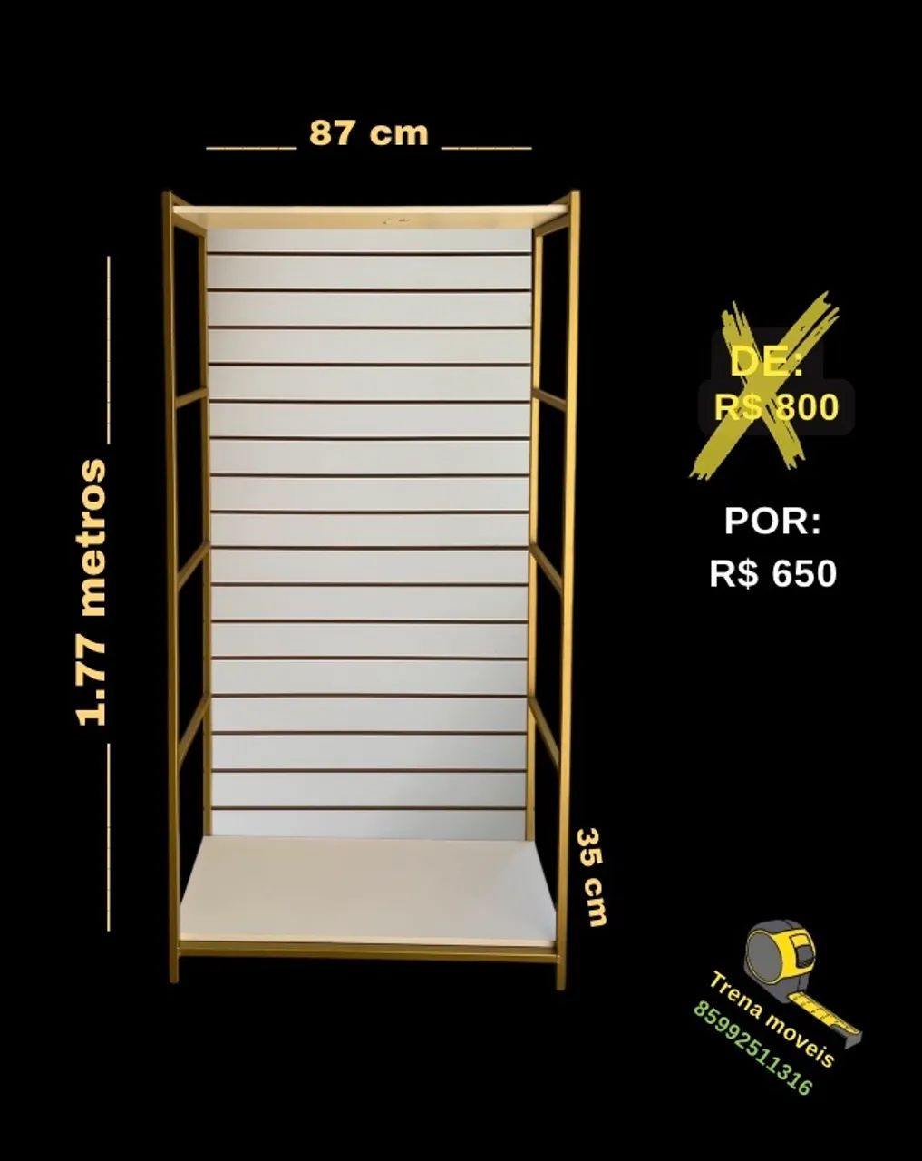 Expositor canaletado estilo industrial novo  - Foto 2