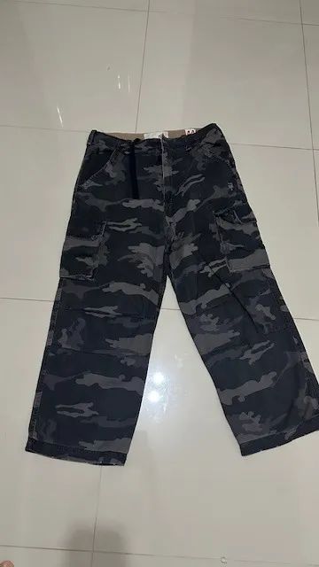 Calça Cargo Camuflada preta Taco brim original 44