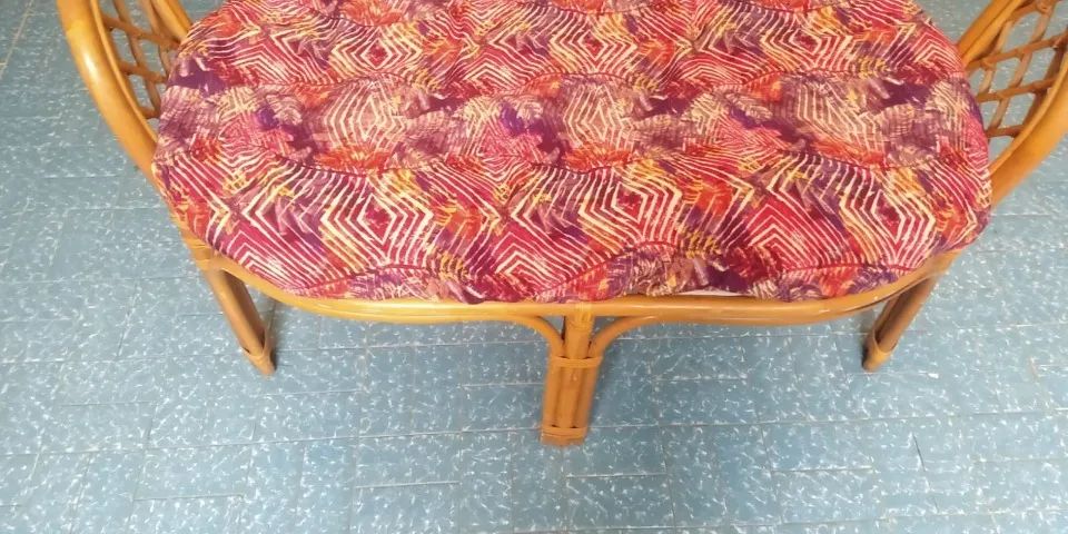 Conjunto duas Poltronas, uma Namoradeira e uma mesinha Varanda de Bambu. - Foto 5