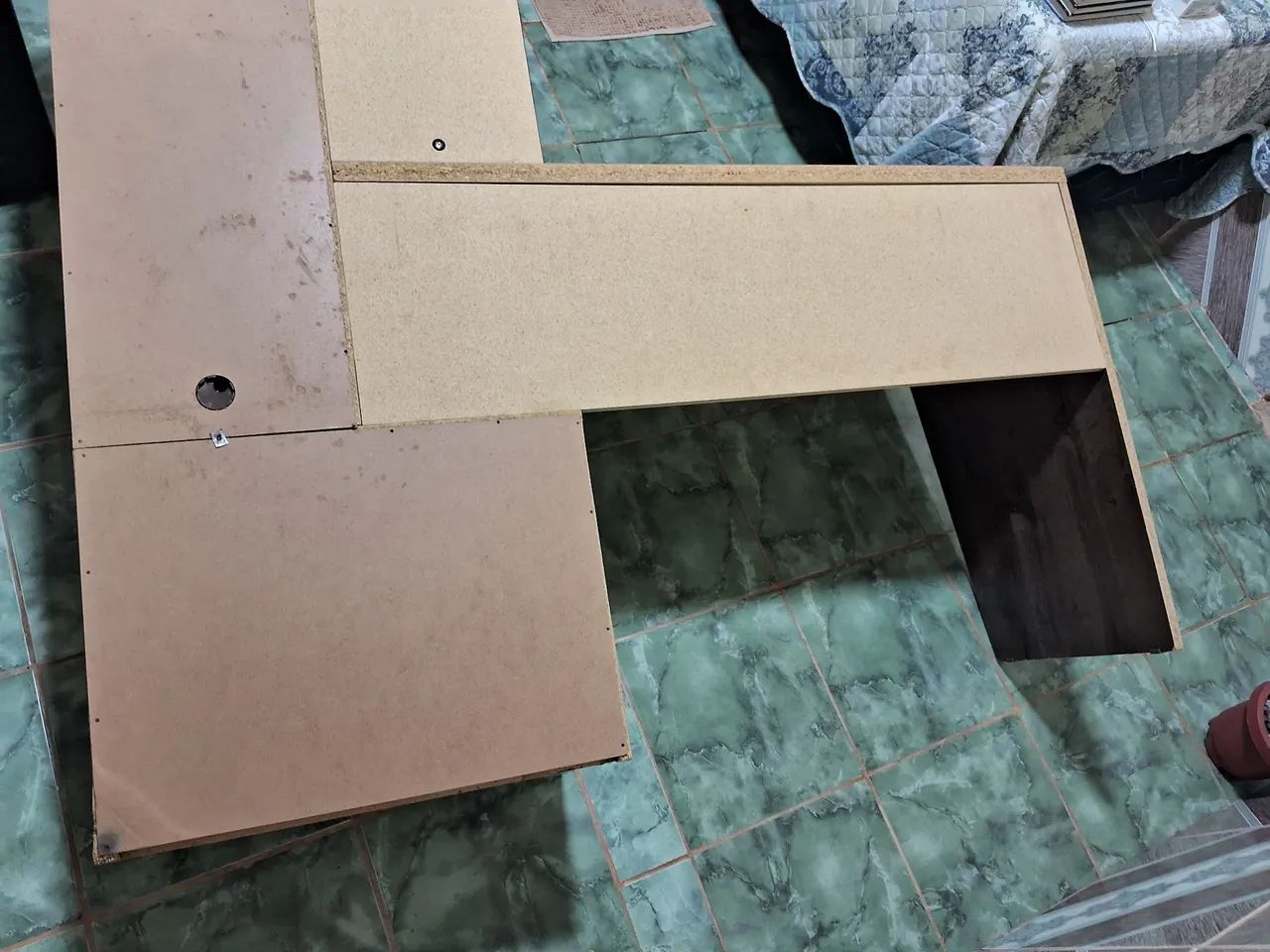 Escrivaninha Permolini com estante integrada e 2 gaveteiros MDP - Foto 6