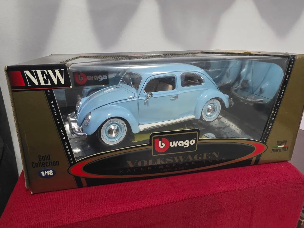 Burago 1:18 Scale Miniature Volkswagen Käfer Beetle 1955, Limited Edition of 1 Million