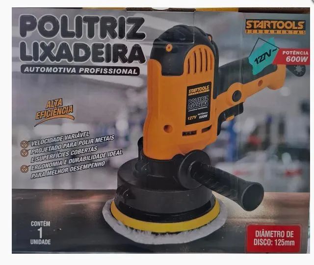 Politriz Lixadeira Automotiva Profissional 600W 127V - Foto 2