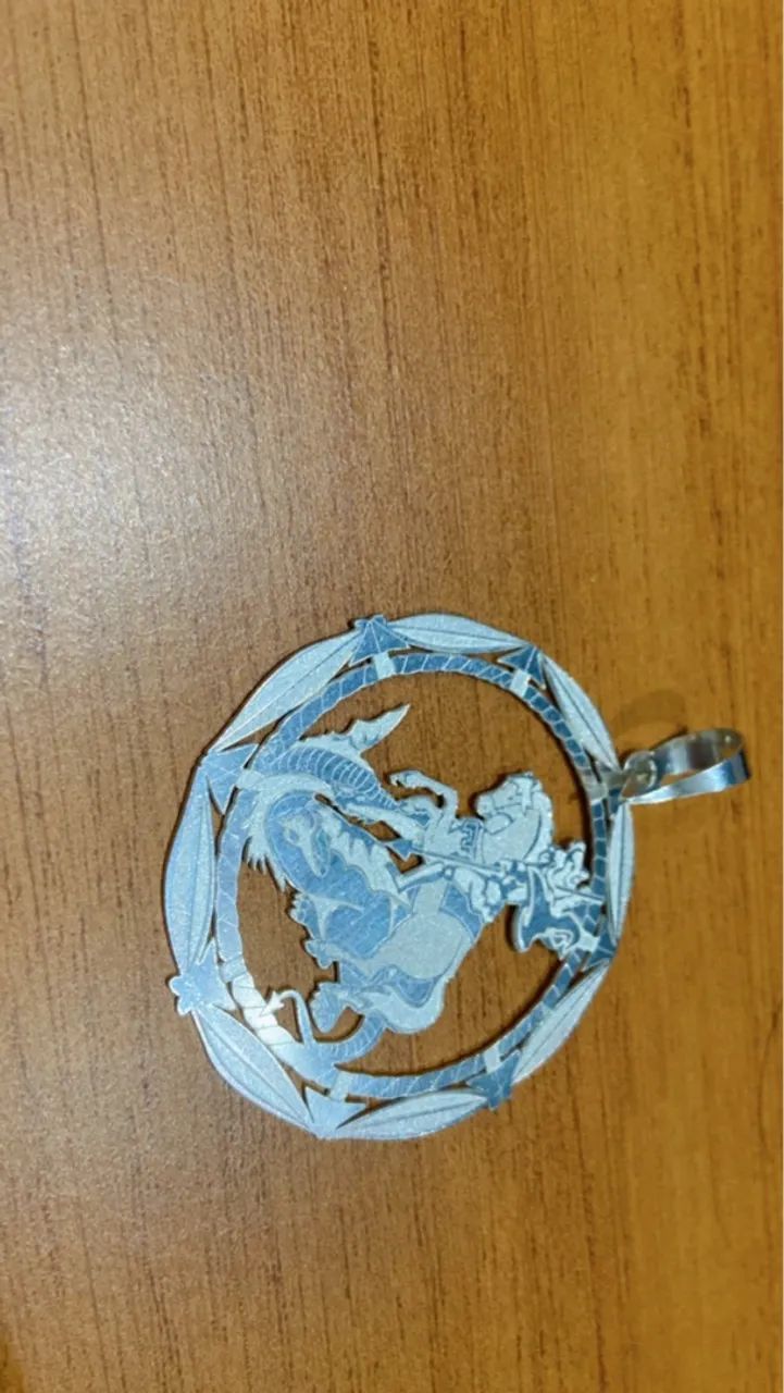 Prata esculpida SÃO JORGE  - Foto 2