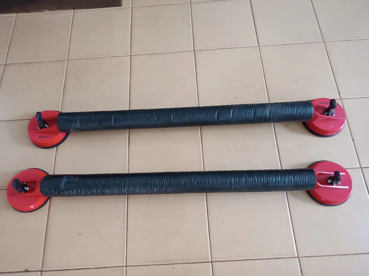Bagageiro Ventosa teto carro 90cm 120kg emborrachado 