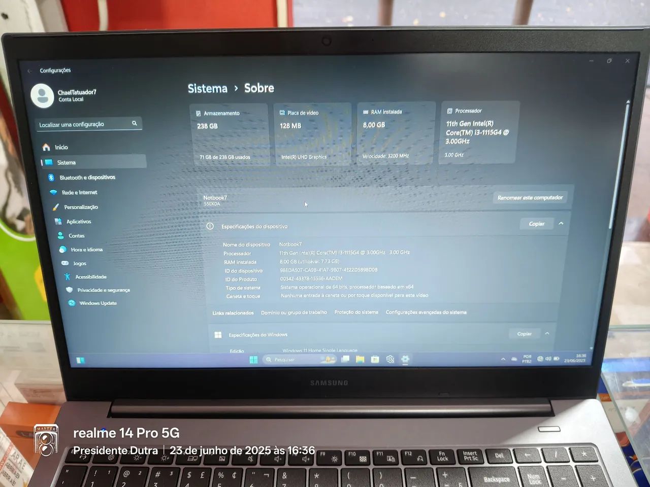 Notebook Samsung - Design Elegante e Desempenho Superior - Foto 3