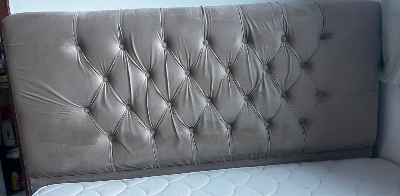Cama Box Casal com Cabeceira Estofada - Foto 3