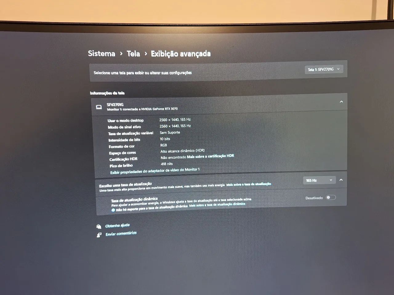 Monitor Gamer SuperFrame 27? QHD 165Hz 1ms com Caixa - Perfeito Estado! - Foto 4