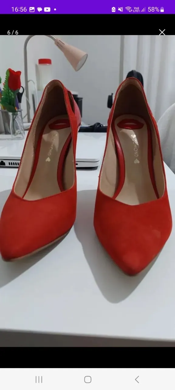 Sapato Scarpin Vermelho número 38