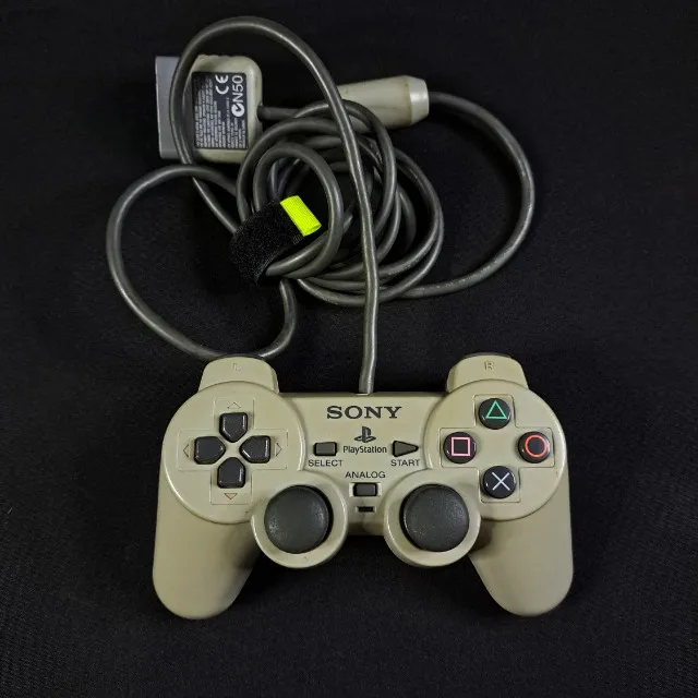 Novo Sony Playstation 1 PS1 Controlador Dualshock - Cinza