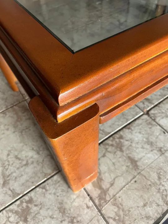 Mesa de centro com tampo de vidro - Foto 2