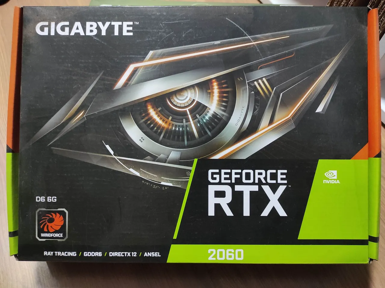 Placa de Vídeo Gigabyte GeForce RTX 2060 6GB Windforce