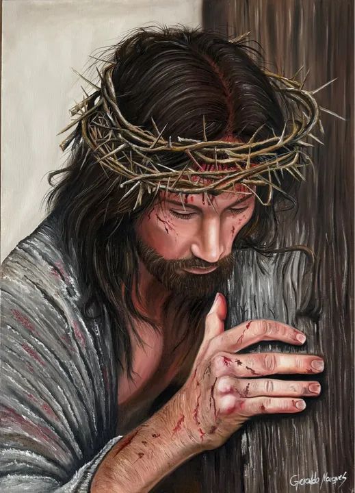 Quadro religioso Jesus Cristo - 50x70 - Foto 2