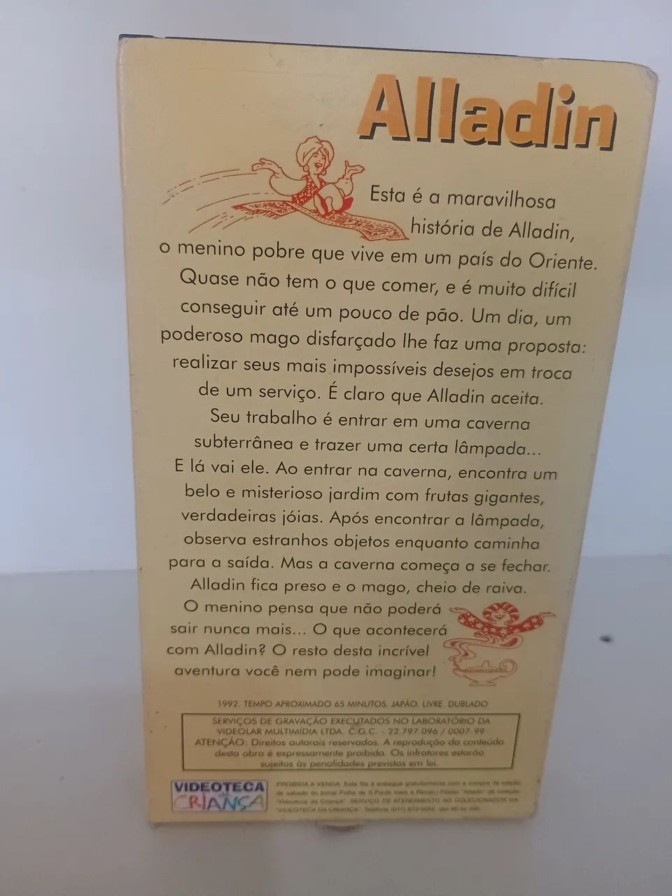 Fita VHS Alladin - Videoteca da Criança - Foto 2