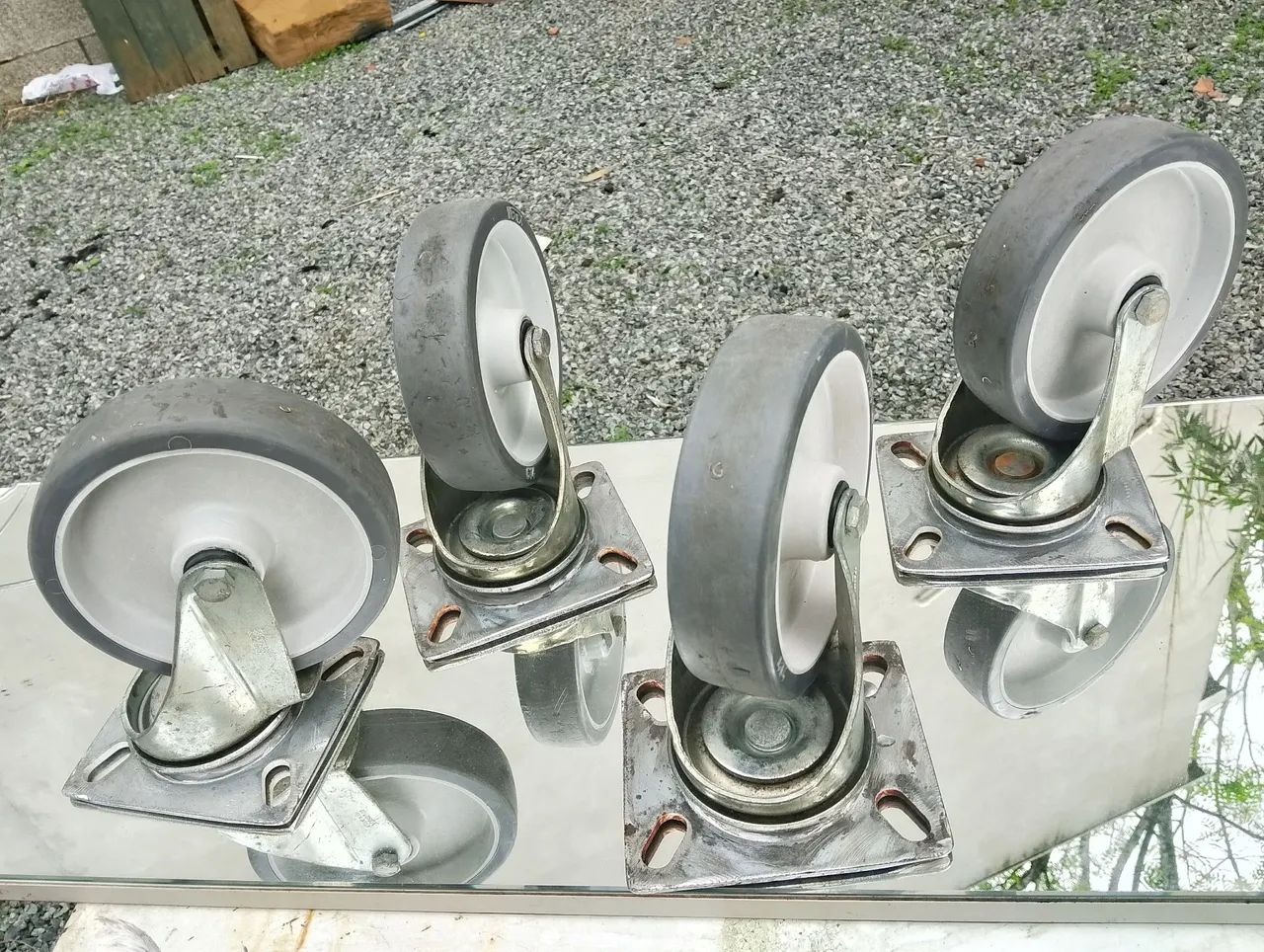 Rodas Giratórias Industriais 4 Peças - Foto 5
