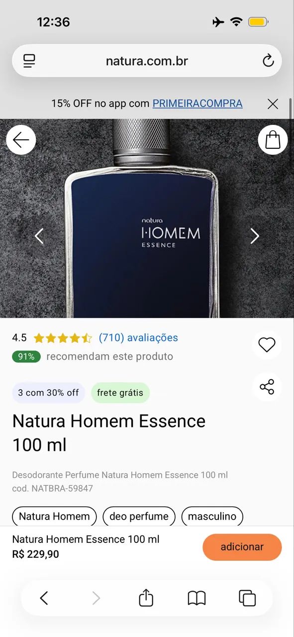 Perfume Natura Homem Essence - Foto 3