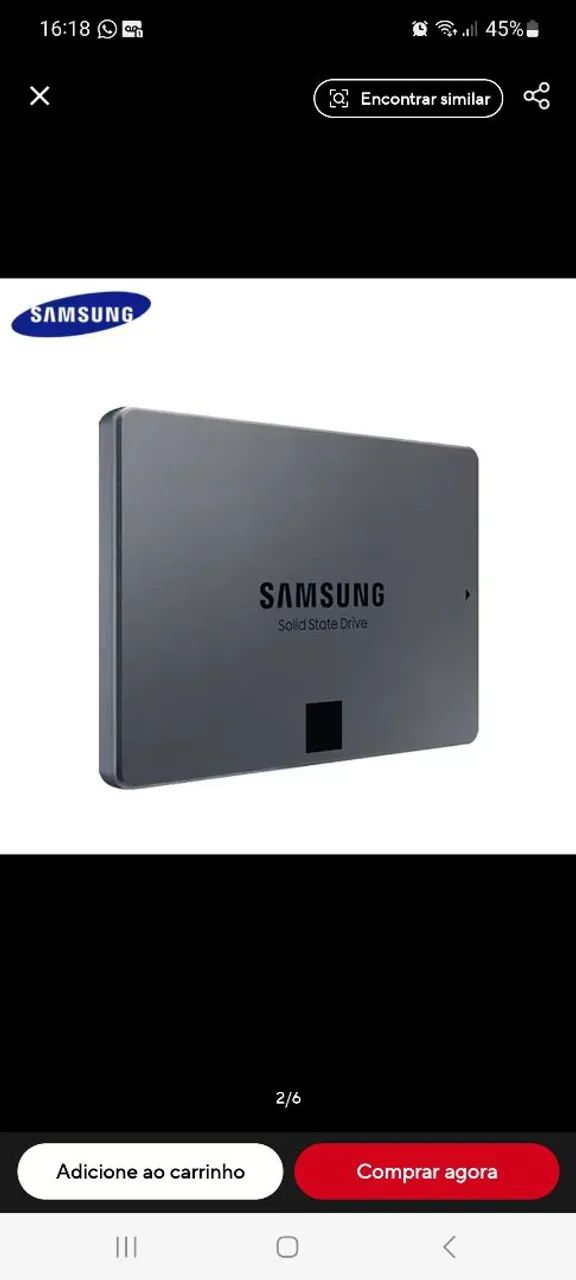 HD SSD 2TB SAMSUNG QVO ORIGINAL  - Foto 2