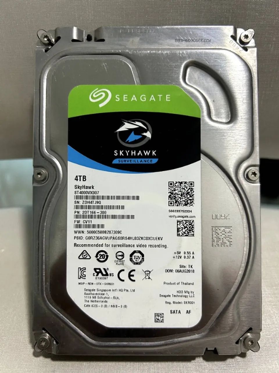 HD Seagate SkyHawk 4TB - Perfeito p/ DVR/NVR CFTV (Vigilância) - Serve para PC Desktop