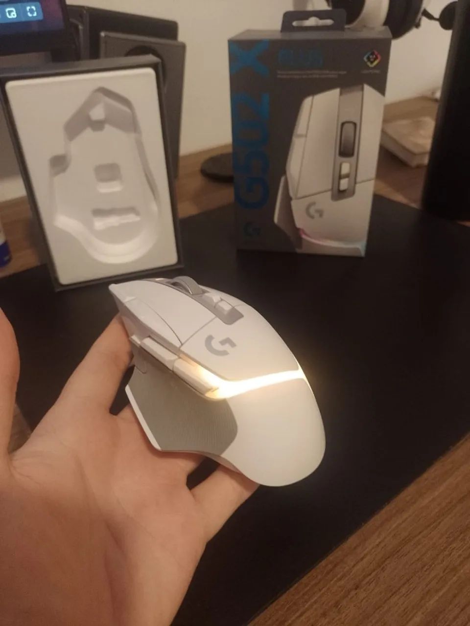 Mouse Gamer Logitech  G502 X Plus Sem Fio Branco - Foto 5