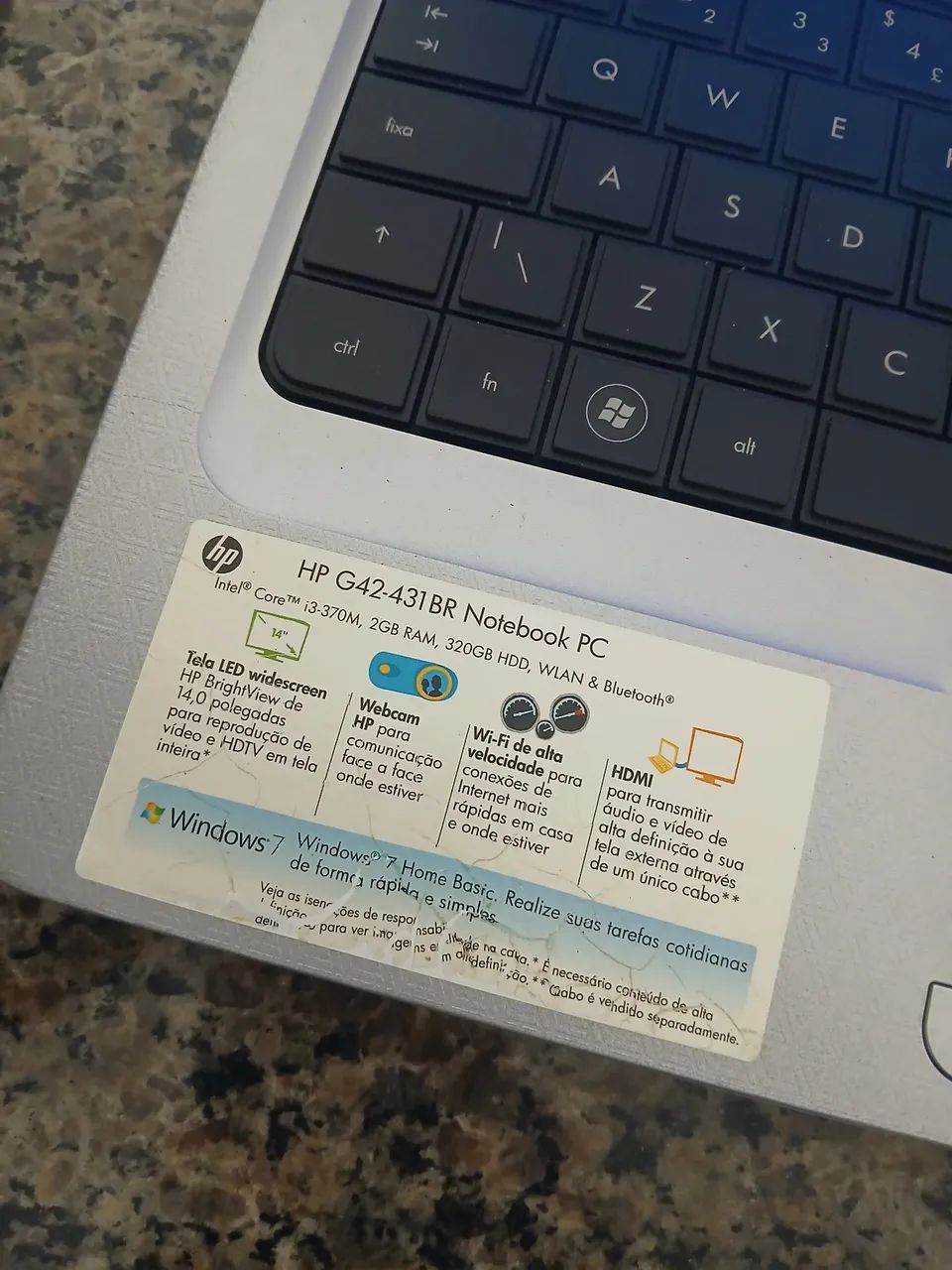 Notebook hp g42 bom estado (funciona na tomada, bateria viciada) - Foto 4
