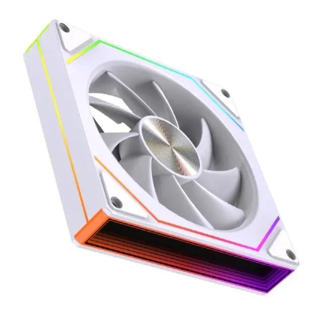 FAN ARGB CASE 6 PRO 5V 3 PIN FORWARD OU REVERSE BRANCA NOVA! - Foto 3