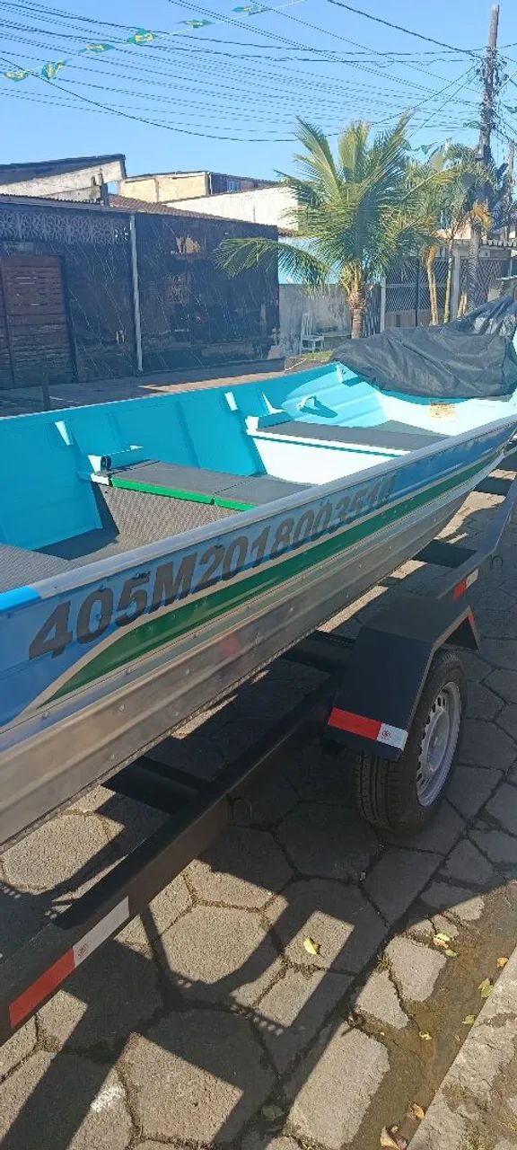 Barco com carreta e motor  - Foto 4