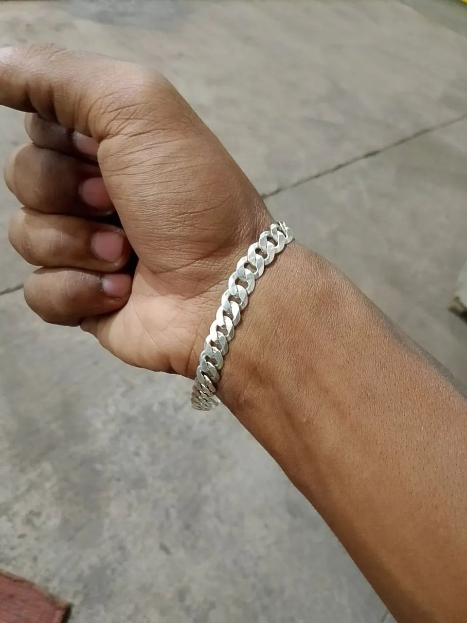 Vendo pulseira de prata tranca caixão 8mm
