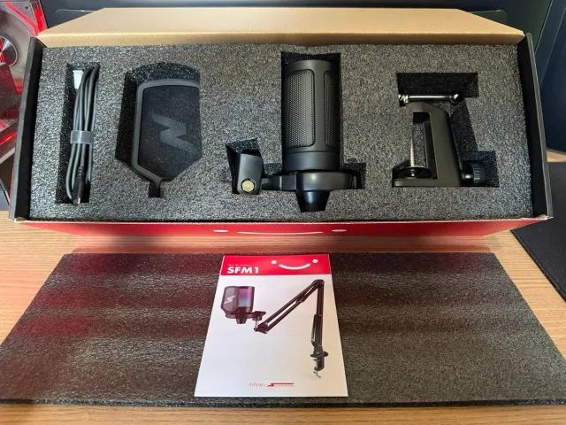 Microfone Fifine SuperFrame SFM1 + Braço Articulado (Lacrado) - Foto 5