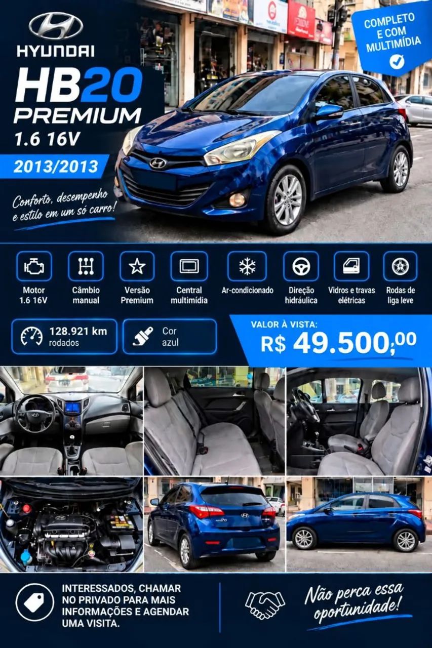 Vende se esse HB20 Premium 1.6