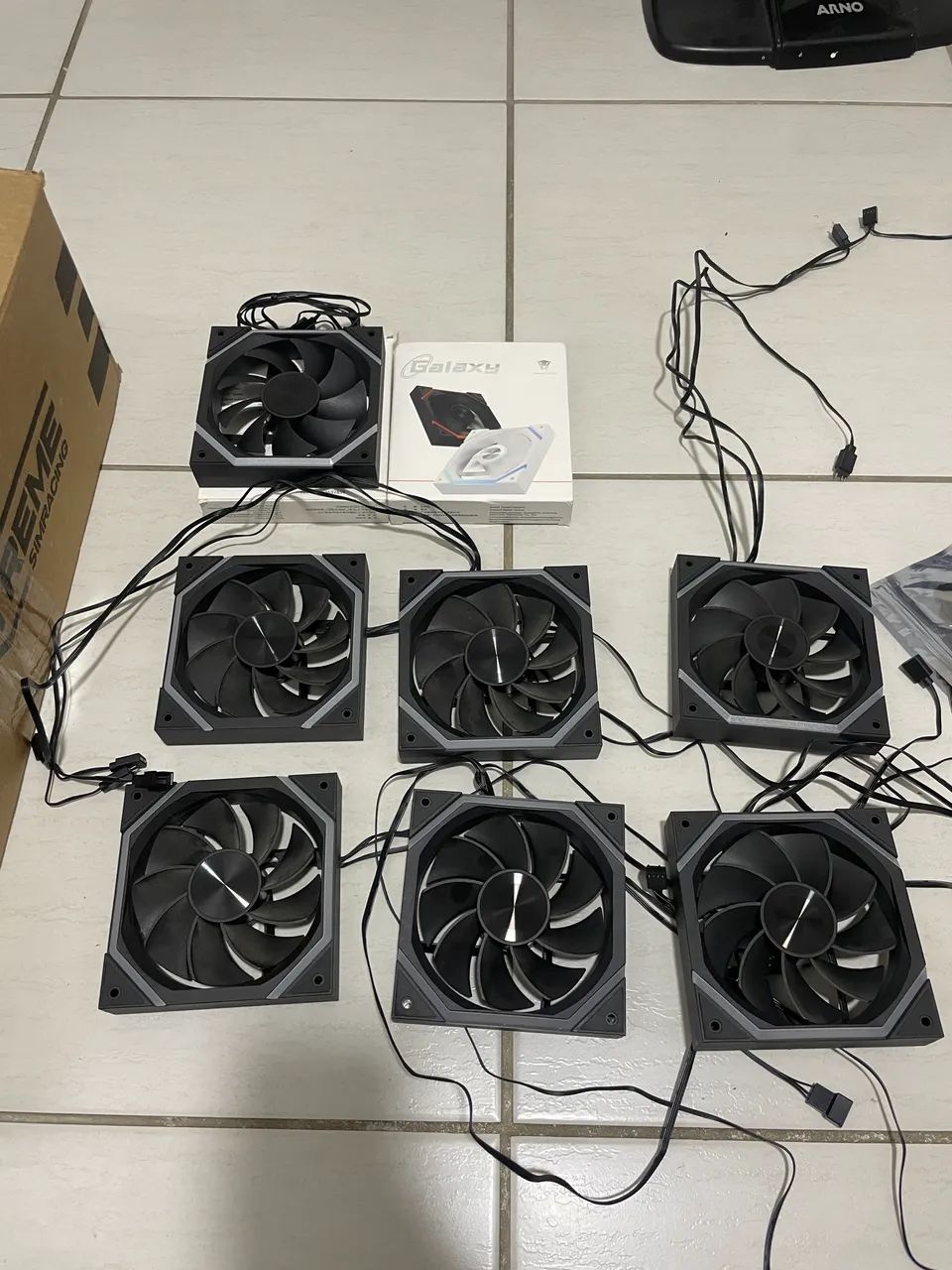 Kit 7 Fans Galaxy Prism XH Reverse ARGB - Foto 2