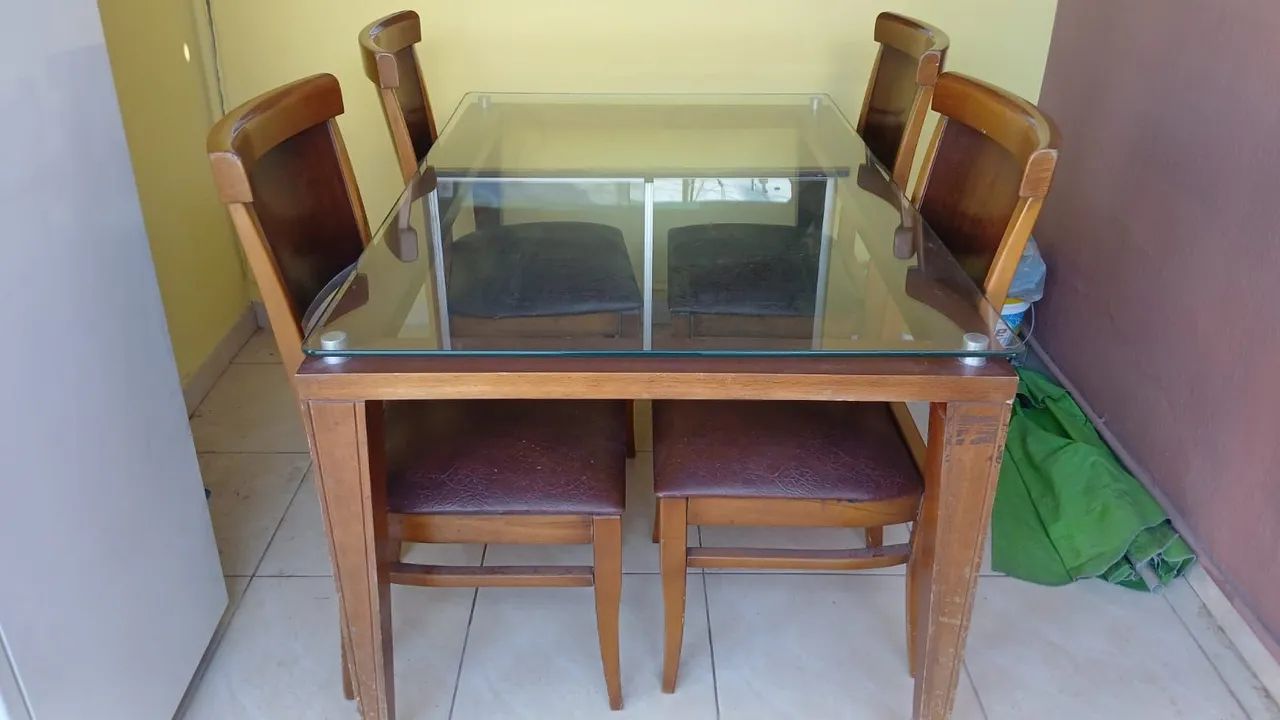 Mesa jantar madeira Maciça 1,40m