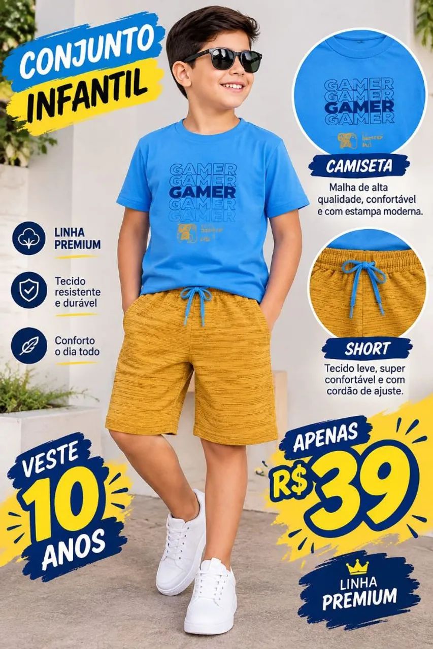 Conjunto infantil masculino linha premium  - Foto 2