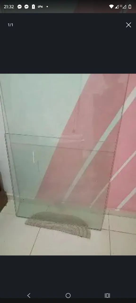 Tampo de mesa de vidro 1x1