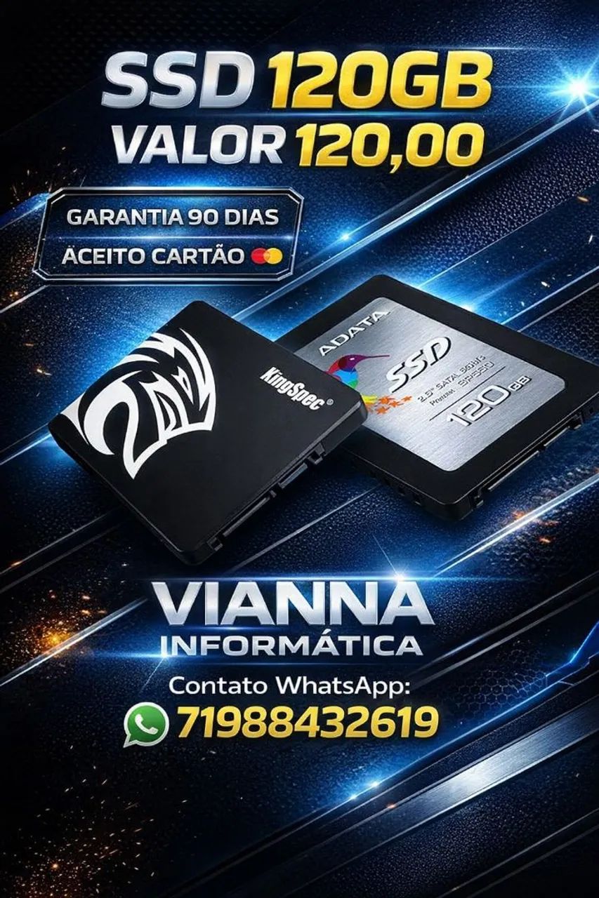 SSD 120GB (ACEITO CARTAO)