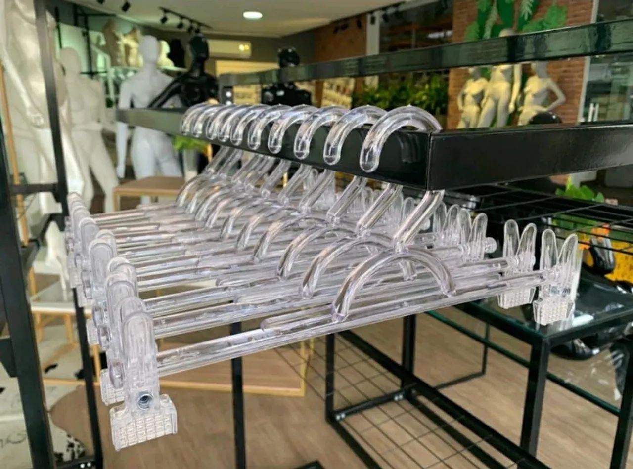 20 cabides com presilhas acrílico  - Foto 5