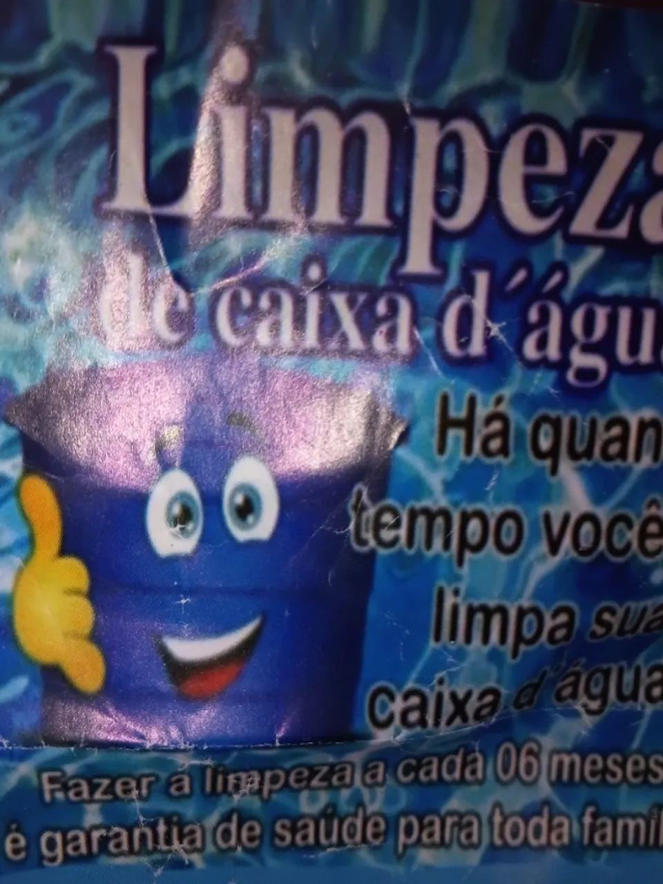 Limpeza em geral de caixa d'água 