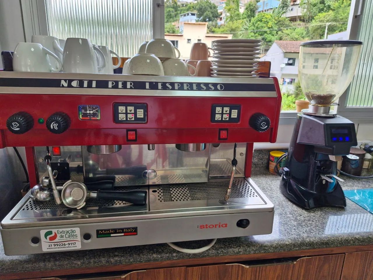 Máquina de café expresso Astoria com dois grupos e moedor de grãos - Foto 2