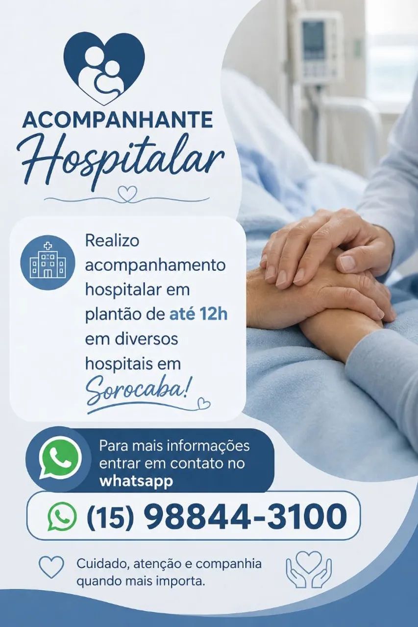 Serviço de Acompanhante hospitalar! 