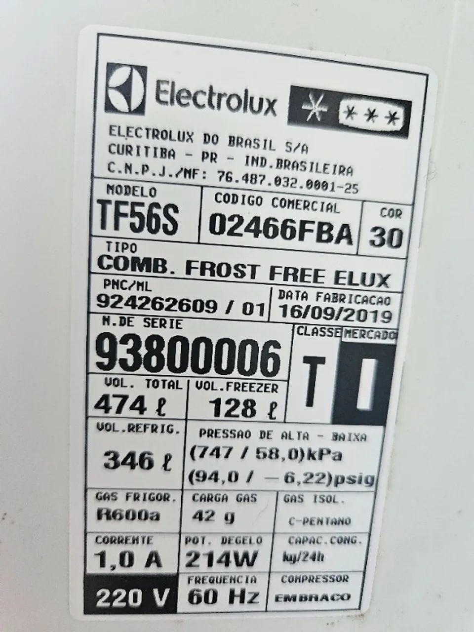 Refrigerador eletrolux 474L - Foto 3
